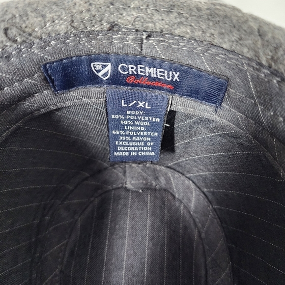 CREMIEUX COLLECTION 38 MENS WOOL BLEND WINTER FEDORA HAT - Picture 8 of 8
